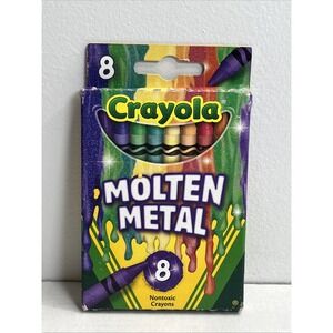 Crayola Crayon 2012 8 pack Molten Metal #52-4201 NEW with Some Ware On The Box